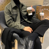 Voguable Winter Thickened Jacket Men Warm Fashion Casual Thick Suede Jackets Mens Streetwear Korean Loose Short Coat Men Outwear M-2XL voguable