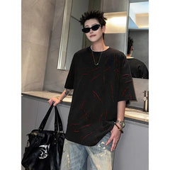 Mens Loose Fit T-Shirt man O Neck Comfortable Soft Breathable Unique Design Casual Streetwear Fashion New Style Tee Top Trending voguable