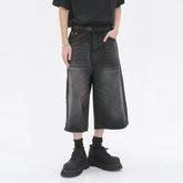 Voguable Women's Retro Wide Leg Baggy Casual Denim Shorts Harajuku Aesthetic High Waist Loose Shorts 2024 Summer Fashion Punk Shorts voguable