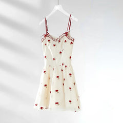 Voguable Summer Woman Korean Fashion Suit Kawaii Floral 2 Piece Dress Set Elegant Short Cardigan Beach Sleeveless Y2k Mini Dress Chic voguable