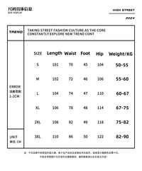 Winter Nostalgic Blue Jeans Men Chic Patchwork Loose Casual Denim Pants Wide Leg Male Straight Mopping Trouser Streetwear voguable