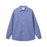 Long Sleeved Shirt Men Oversized Casual Plaid Shirt Men Streetwear Korean Loose Blue Casual Shirt Mens Shirts Plus Size 5XL voguable