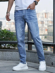 Voguable men's fashionable vintage washed, ripped jeans voguable