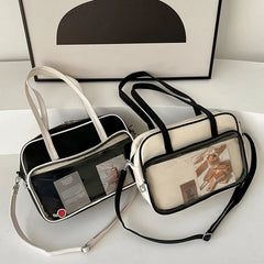 1pcs Women's shoulder bag Handbag for women CuteTransparent Pocket Style Shoulder Purse Women's shoulder bag voguable