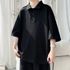 Men Cotton Polo Shirt Summer Breathable Soft Fabric Solid Collared T Shirt Casual Office Wear Classic Design Comfort Fit voguable