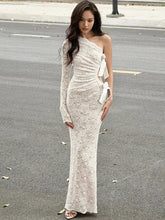 Sexy Slash Neck Lace Dress for Women Y2K Fashion Hollow Out Slim Midi Dress Femme Chic Tight Backless Party Night Vestidos Mujer voguable