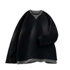 Spring Long Sleeved T-shirt Men Fashion Gray Black Checkered T Shirt Men Streetwear Korean Loose Round Neck T Shirt Mens Top voguable