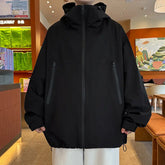 Hooded jacket man Spring zipper Windbreaker Men's Casual Climbing Waterproof Jacket Unisex Fashion Gorpcore Camping Fishing Coat