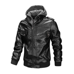 Slim Fit Lapel PU Jackets Autumn Anti-wind Leather Coat Male Motorcycle Leather Jackets Man Casual Fashion Motorcycle Coat voguable