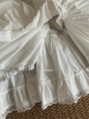 Lace Ruffle Tutu Skirt Short Skirt 2025 New Elastic Waist Fashion Women Skirt A-line Sweet Chic Summer Skirt Female Clothing voguable