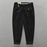 Voguable Autumn New Men's Trousers Cotton Casual Button Big Pocket Velvet Cargo Pants Oversize 4XL voguable