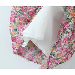 New Women Lace Spliced Floral Print Spaghetti Strap Sexy Dress Sleeveless V Neck Female Holiday Summer Dress Short voguable