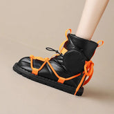 New Women Ankle Boots Fashion Design Popular Mixed Colors Female Snow Boots Platforms Winter Warm Casual Black Shoes Woman voguable