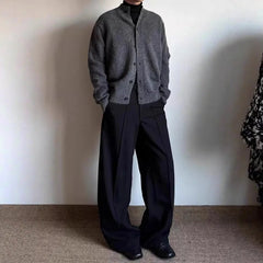 New Korean Fashion Men Cardigan Light Luxury Knitted O Neck Long Sleeve Sweater Coats Autumn Leisure Premium Quality Knitwear voguable