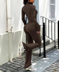 Voguable Autumn/Winter New Women's Fashion Casual Sports Style Long Sleeve Jacket Yoga Pants Set Women's Clothing voguable