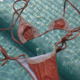 2025 Bandeau Biquini Women Sexy Bikini Push Up Swimsuit Female Swimwear Floral Printed Swim Suit Halter Bathingsuit Beachwear voguable