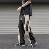 Voguable Techwear Parachute Cargo Pants Men Patchwork Zipper Loose Casual Trousers Male Summer Streetwear Hip Hop Spliced 5XL voguable