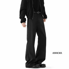 Brown Black Suit Pants Men Fashion Society Mens Dress Pants Korean Loose Casual Bell Bottom Pants Mens Office Formal Trousers voguable