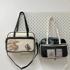 1pcs Women's shoulder bag Handbag for women CuteTransparent Pocket Style Shoulder Purse Women's shoulder bag voguable