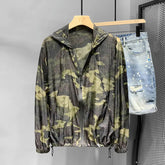 Voguable Sunscreen Clothes for Men's in Summer New Pattern Cardigan Hooded Camouflage Thin Style Fashion All-match Outdoors Coats voguable