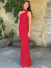 Halter Backless Sexy Maxi Dress Women Summer New Inclined Shoulder Sleeveless High Waist Bodycon Elegant Long Dress voguable