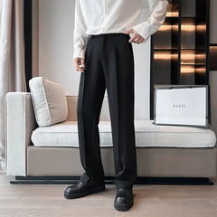 White Gray Black Suit Pants Men Slim Fashion Social Mens Dress Pants Korean Straight Pants Mens Office Formal Trousers M-3XL voguable