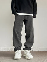 New Fashion Korean Men's Baggy Straight Jeans Classic Black Gray High Street Denim Pants Streetwear High Quality Male Trousers voguable