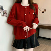 Voguable Sweater Women's Autumn Winter French Versatile Knitted Top Loose and Slimming Bottoming voguable