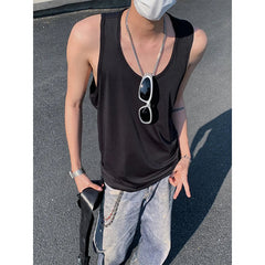 Men Cotton Vest Sweat Absorbing Gym Workout Sportswear Solid Mens Athletic Sleeveless Shirt Activewear Top Casual Training voguable