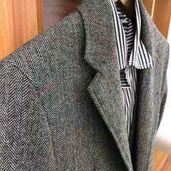 Voguable Peaky Blinders Men's 3-Piece Suit Vintage Plaid Autumn/Winter Heavyweight New Style Jacket+Vest+Pants Slim Fit Formal Suit voguable