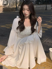 Autumn Women's Sweet French Style Long Sleeve Dress Gentle Fresh Love Story New Arrival Slimming Elegant Fashion Dress New voguable