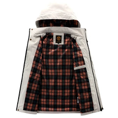 Fashion Men's Casual Windbreaker Jackets Hooded Jacket Man Waterproof Outdoor Soft Shell Winter Coat Clothing Warm Plus Size voguable