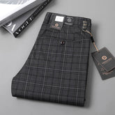 Plaid Casual Pants Men Korean Fashion Clothing Trousers For Men Straight Slim Fit Office Formal Suit Pants Spring Summer voguable