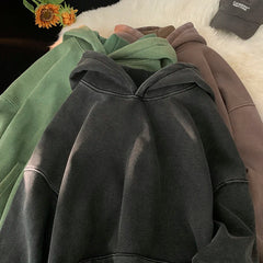 Men Sweatshirts Washed Hoody Vintage Streetwear Baggy Fashion Harajuku Female Casual Hoodies gotmes-shop