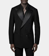 Voguable Men Suits Double Breasted Spliced Collar Tailor-Made 2 Pieces Blazer Pants Formal Prom Wedding Groom Customized voguable
