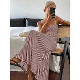 Voguable European and American summer new sexy fashion temperament backless figure-fitting and slimming suspender stri voguable