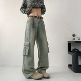 Black Baggy Jeans Men Fashion Retro Pocket Jeans Men Trousers Streetwear Hip-hop Loose Wide Leg Jeans Mens Denim Cargo Pants voguable