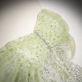 Voguable Green Evening Dress New High-grade Birthday Dress One Shoulder Formal Dress Women Elegant Evening Dresses Simple Fashion voguable