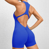 Voguable Women V Backless Jumpsuit Workout Bodysuit Sleeveless Gym Bodycon Sportswear Fitness Yoga Suit One Piece Outfit voguable