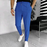 Spring Autumn New Fashion Elastic Waist Drawstring Solid Color Men's Clothing Pocket Korean Foot Binding Simplicity Haren Pants voguable