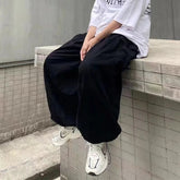 Voguable Vintage Baggy Cargo Pants Men Parachute Wide Leg Trousers Male Oversize Retro Loose Casual Japanese Streetwear Hip Hop voguable