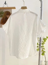 Fashion Casual White Shirt Women Sweet Flare Sleeve Cute Blouse Loose Preppy Style Female Summer Chic Simple All Match Tops voguable