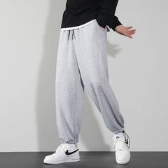 2024 Elegant Fashion Harajuku Slim Fit Ropa Hombre Loose All Match Sport Casual Pants Solid Pockets Straight Cylinder Leggings voguable