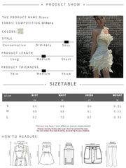 Voguable 3d Flower Decoration Mini Dress Woman Sexy Wrap Chest Backless Shape Waist Mesh Tierred Design Ruched Elegant Bodycon voguable