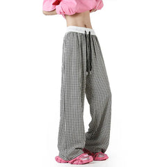 Summer Casual Pants Men Fashion Oversized Wide Leg Pants Men Streetwear Hip-hop Loose Plaid Pants Mens Trousers Large Size 4XL voguable