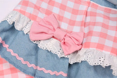 Y2k Kawaii Denim Skirt Mini Party Sweet Ball Gown Aesthetic High Waist Skirts 4 Layer Ruffle Cake Skirts E Girls Summer Skater voguable