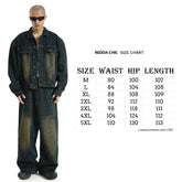 Big Size Green Wash Skater Men Baggy Jeans Adjust-waist 90s Vintage Y2k Wide Pants Hip Hop Trousers Casual Work Wear voguable