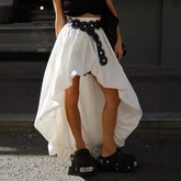 Voguable Irregular Flower Buds Skirt Women Spring Summer Street Fashion Pure Cotton Midi Skirt Without Belt Female Commuting Skirt lollapalooza outfit spring outfits voguable