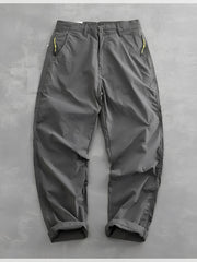 Voguable Outdoor Men's Casual Pants Thin Workwear Loose Fit Quick Dry Straight Leg Trousers Lightweight Windproof Summer Fashion voguable