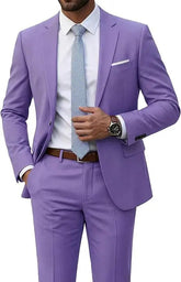 Voguable Men's 2 Piece Suit Slim Fit Solid Jacket and Pants Set, Suits for Men Prom Party Wedding & Business voguable